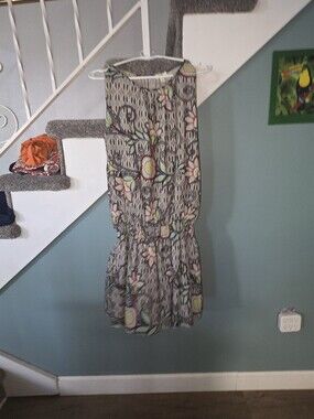dylan Floral Mini Dress in Black, White, Yellow & Green